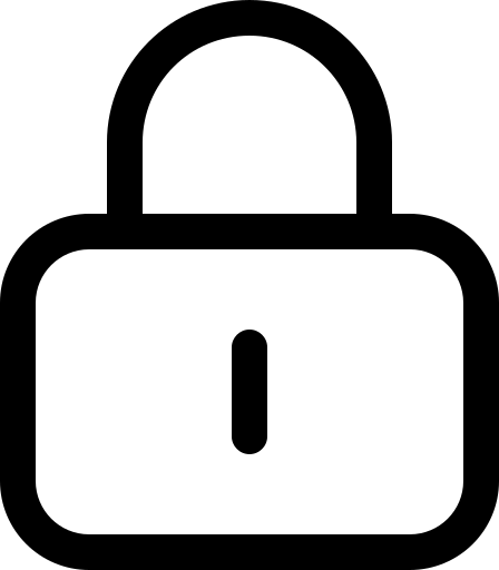 Black and white padlock icon
