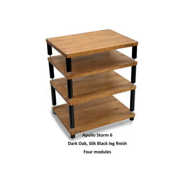 Apollo Storm 6 Rack Dark Oak Finish - Image 3