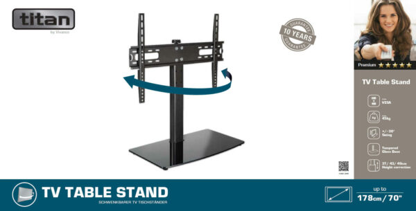 Vivanco Titan TV Table Stand (up to 70 inch/178cm) - Image 2