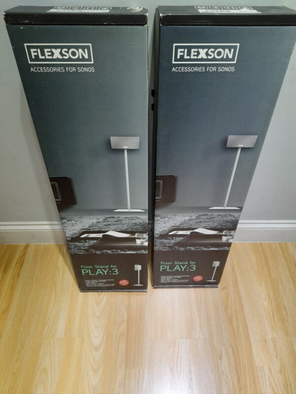 Flexson FLXP3FS1011 Pair Of White Floor Stands for Sonos Play 3 (Ex-display)