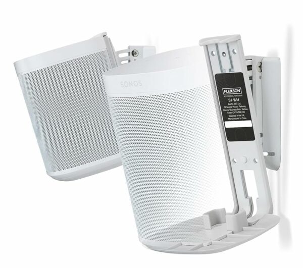 -Clearence Item- Flexson Sonos One Wall Mount Pair White- Compatible with One, SL, or Play 1 - Image 2